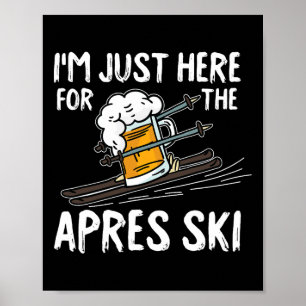 Apres Ski Grappige Skiloper Wintersport Skisport C Poster