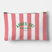 Apres Ski Happy Birthday Roze Cabana Stripe Etui (Achterkant)