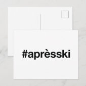 APRES SKI Hashtag Briefkaart (Voorkant / Achterkant)