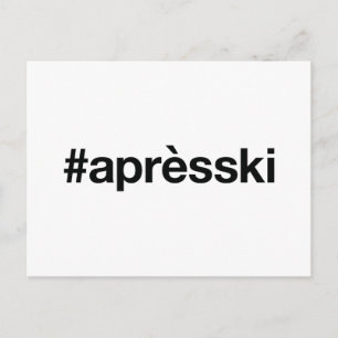 APRES SKI Hashtag Briefkaart