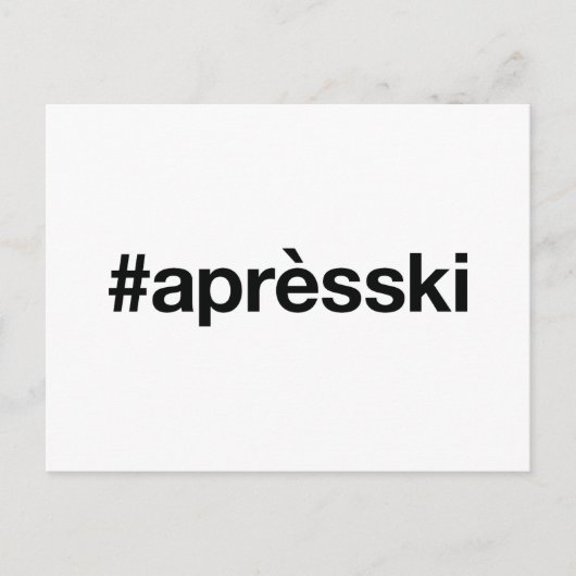 APRES SKI Hashtag Briefkaart (Voorkant)