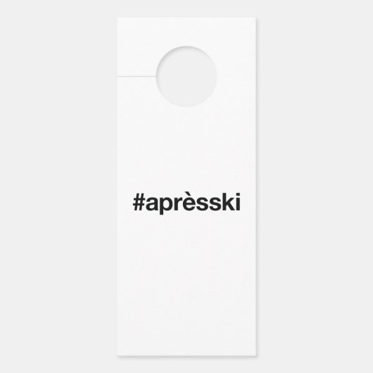 APRES SKI Hashtag Deurhanger (Voorkant)