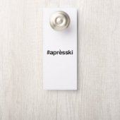 APRES SKI Hashtag Deurhanger (Op knop)