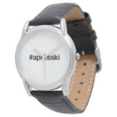 APRES SKI Hashtag Horloge (Gekanteld)