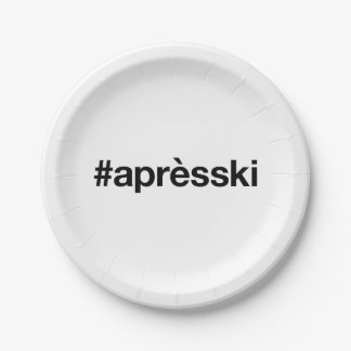 APRES SKI Hashtag Papieren Bordje