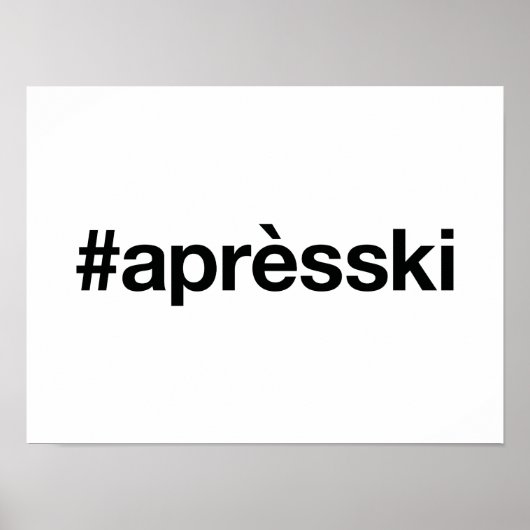 APRES SKI Hashtag Poster (Voorkant)