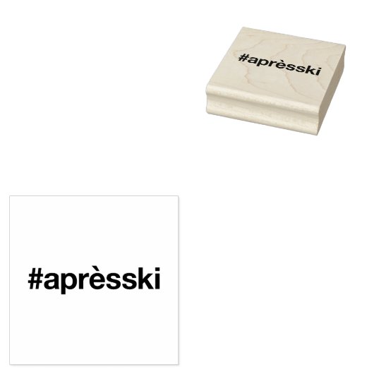 APRES SKI Hashtag Rubberstempel (Gestempeld)