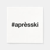 APRES SKI Hashtag Servet (Voorkant)