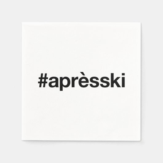 APRES SKI Hashtag Servet (Voorkant)
