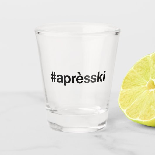 APRES SKI Hashtag Shot Glas (Voorkant)