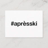 APRES SKI Hashtag Visitekaartje (Voorkant)