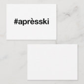 APRES SKI Hashtag Visitekaartje (Voorkant / Achterkant)