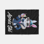 Apres Ski Hat Party Design Ski Bunny Skier Outfit  Fleece Deken (Voorkant (Horizontaal))