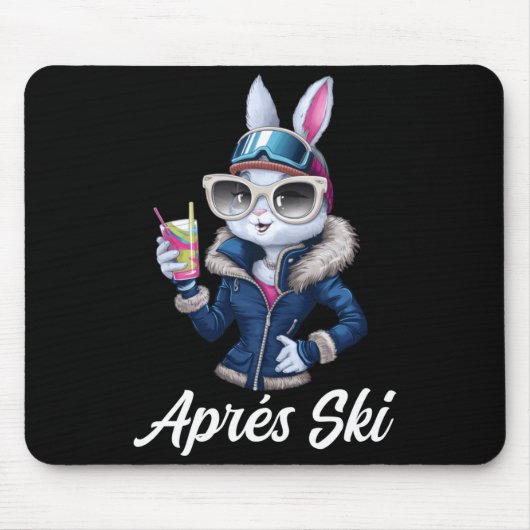 Apres Ski Hat Party Design Ski Bunny Skier Outfit  Muismat (Voorkant)