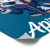 Apres Ski Hat Party Design Ski Bunny Skier Outfit  Poster (Hoek)