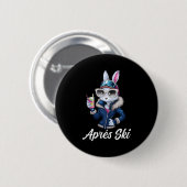 Apres Ski Hat Party Design Ski Bunny Skier Outfit  Ronde Button 5,7 Cm (Voorkant /achterkant)