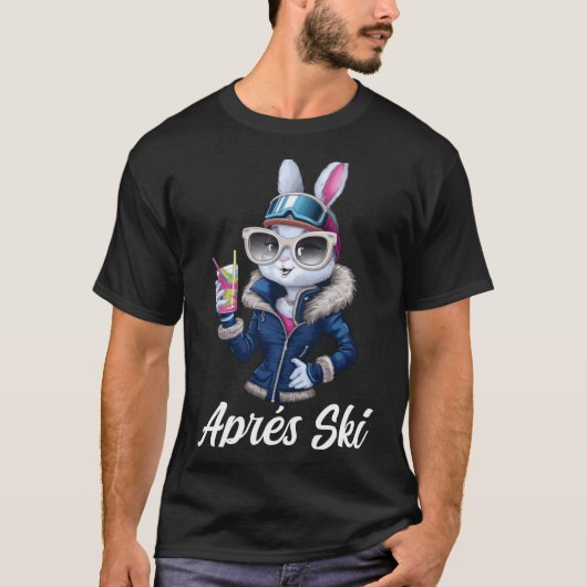 Apres Ski Hat Party Design Ski Bunny Skier Outfit T-shirt (Voorkant)