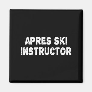 Apres ski instructeur shirt vrouwen mannen skiën w magneet