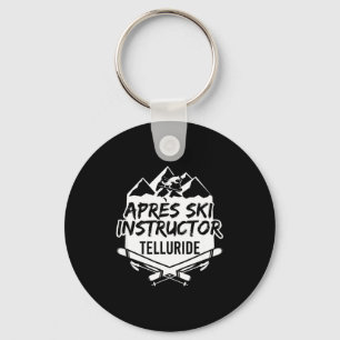 Après-ski instructeur telluride bergschaatsen sleutelhanger