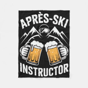Apres Ski-instructeur voor een grappig wintersport Fleece Deken