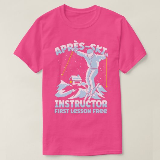 Apres Ski Instructor Skiing2 T-shirt (Design voorkant)
