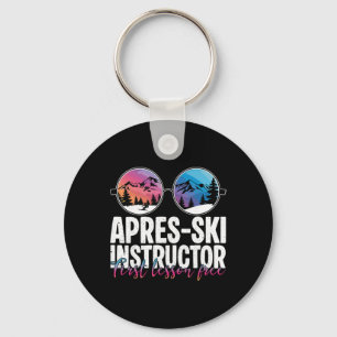 Apres Ski Instructrice Eerste Les Grappige Ski Ski Sleutelhanger