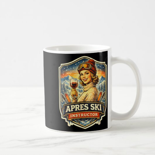 Apres ski-instructrice grappige skivintage dames koffiemok (Rechts)
