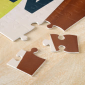 "Apres Ski Jackson Hole" Cool Retro Skiing Art Legpuzzel (Zijkant)