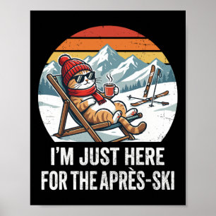 Après-ski Kat Skien Heren Dames Kids Grappig Après Poster