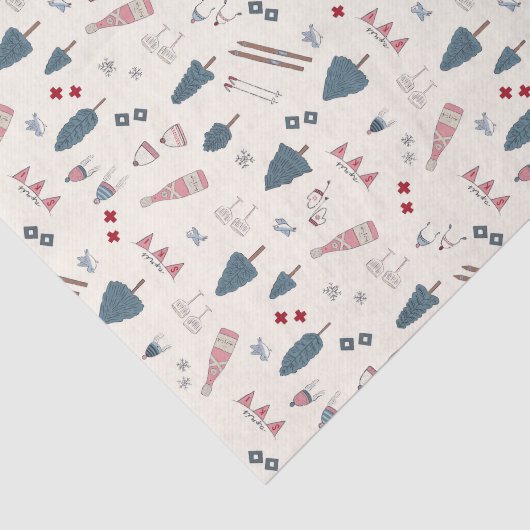 Après Ski Kerstcadeau Roze Champagne Tissuepapier (Detail)