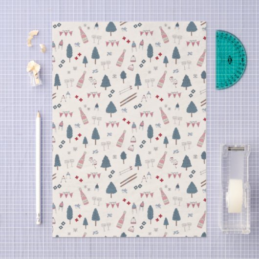 Après Ski Kerstcadeau Roze Champagne Tissuepapier (Craft)