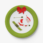 Apres Ski Kerstvakantie Feest Papieren Bordje (Voorkant)
