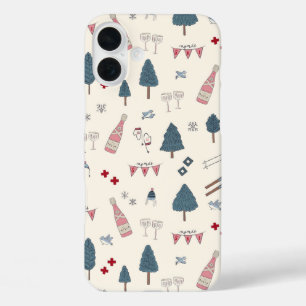 Apres Ski Lover Winter Champagne Roze Gift iPhone 16 Plus Hoesje