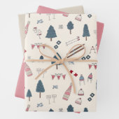 Apres Ski Lover Winter Roze Champagne Inpakpapier Vel (In situ)