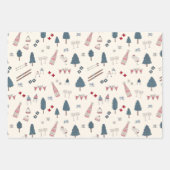 Apres Ski Lover Winter Roze Champagne Inpakpapier Vel (Voorkant)