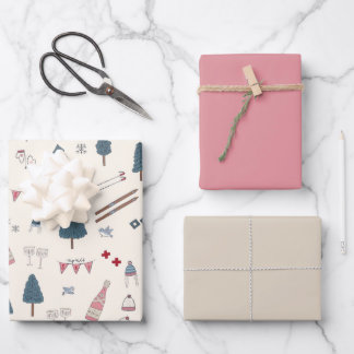 Apres Ski Lover Winter Roze Champagne Inpakpapier Vel