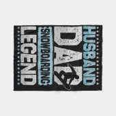 Aprés-ski Man Vader Snowboarden Legende Snowboar Fleece Deken (Voorkant (Horizontaal))