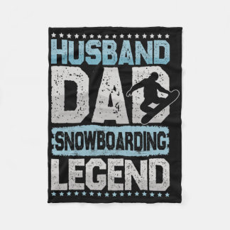 Aprés-ski Man Vader Snowboarden Legende Snowboar Fleece Deken