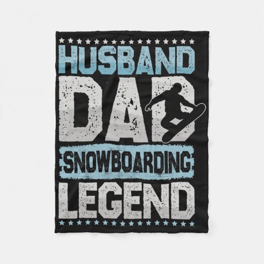 Aprés-ski Man Vader Snowboarden Legende Snowboar Fleece Deken (Voorkant)