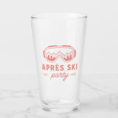 Apres ski meidenfeest roze glas (Voorkant)