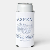 Après Ski Met De Aankomende Bruid Bach Weekend Seltzer Blikjeskoeler (Seltzer Voorkant)