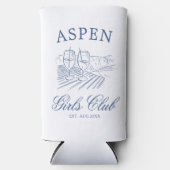 Après Ski Met De Aankomende Bruid Bach Weekend Seltzer Blikjeskoeler (Voorkant)