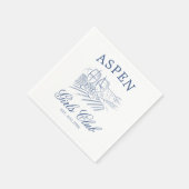 Après Ski Met De Aankomende Bruid Bach Weekend Servet (Hoek)