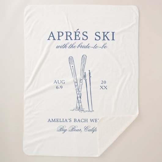 Après Ski Met De Aankomende Bruid Bach Weekend Sherpa Deken (Voorkant)
