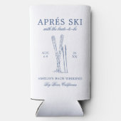 Après Ski Met De Aansluitende Bruid Bach Weekend Seltzer Blikjeskoeler (Achterkant)