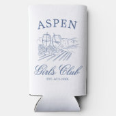 Après Ski Met De Bruid Die Bach Weekend Seltzer Blikjeskoeler (Achterkant)