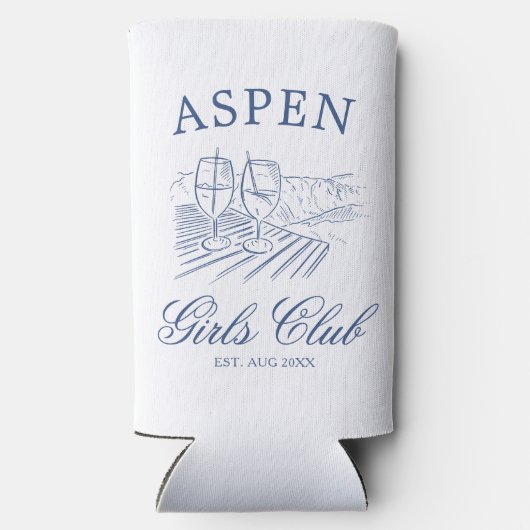 Après Ski Met De Bruid Die Bach Weekend Seltzer Blikjeskoeler (Achterkant)