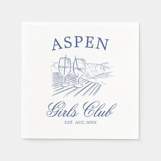 Après Ski Met De Bruid Die Bach Weekend Servet (Voorkant)