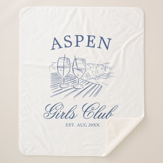 Après Ski Met De Bruid Die Bach Weekend Sherpa Deken (Voorkant)