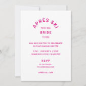 Après Ski met de bruid To Be Bachelorette Kaart (Voorkant)